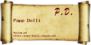 Papp Dolli névjegykártya